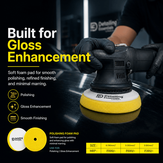 Detailing Essentials Flat Foam Pad Polishing | Gloss Enhancement Pad - Detailing Essentials