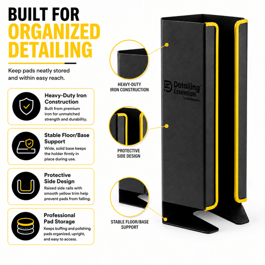 Detailing Essentials Pad Holder | Wall Mounted Polishing Pad Organizer - Detailing Essentials