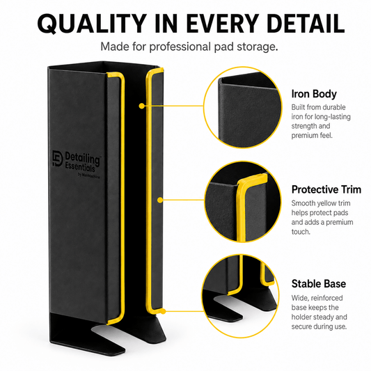 Detailing Essentials Pad Holder | Wall Mounted Polishing Pad Organizer - Detailing Essentials