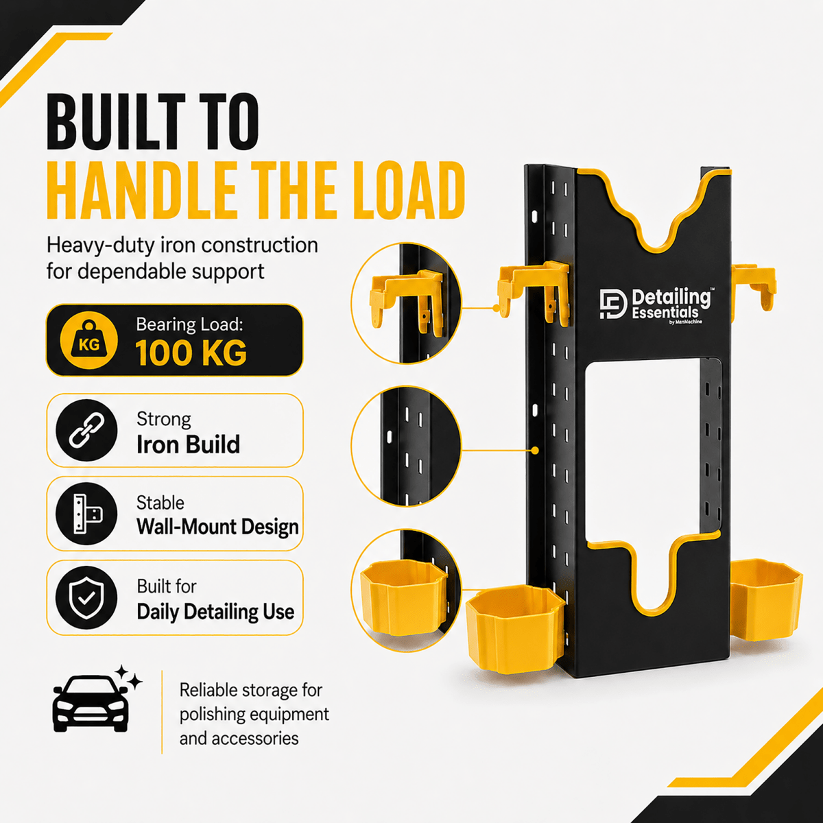 Detailing Essentials Polisher Holder | Wall Mounted Machine Holder - Detailing Essentials