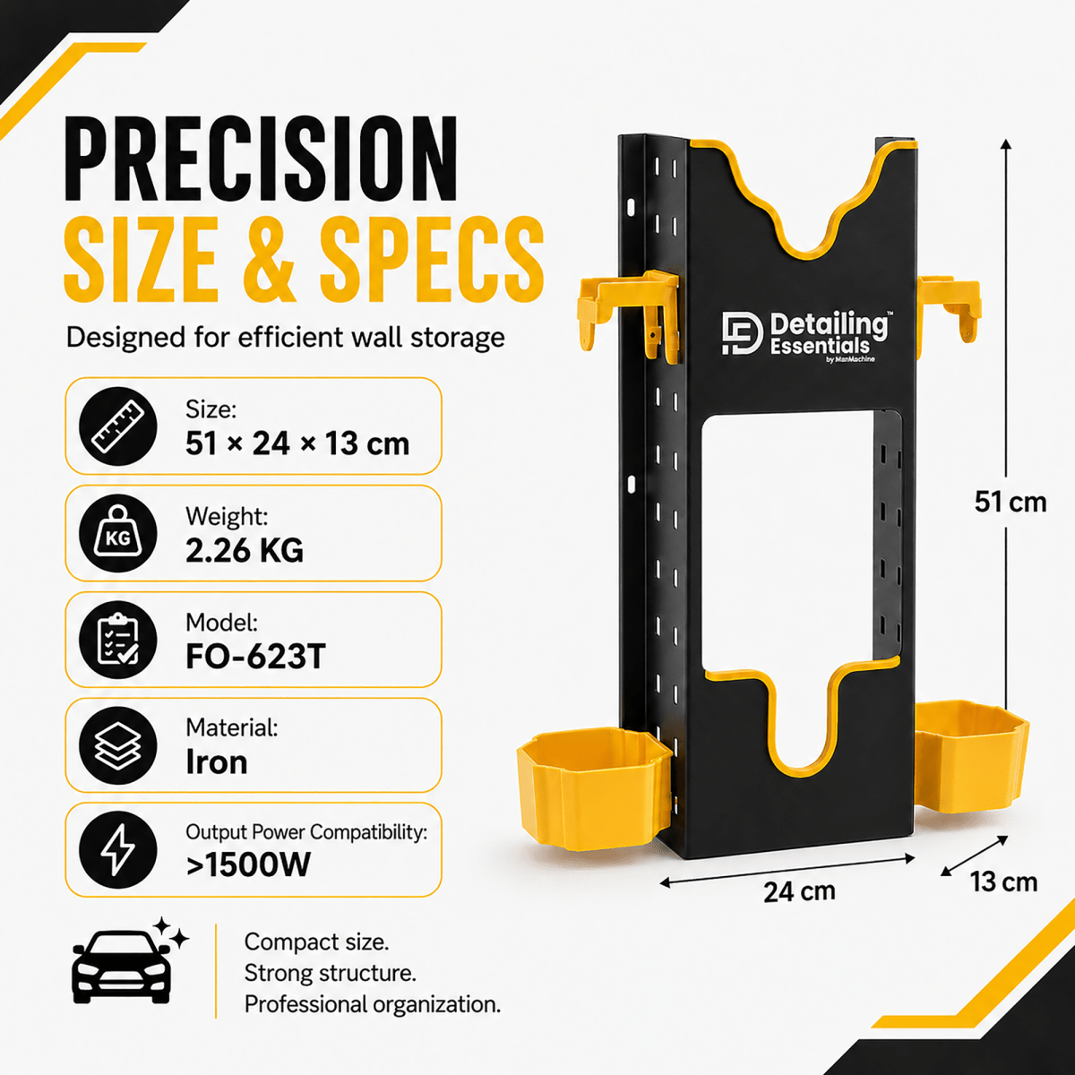 Detailing Essentials Polisher Holder | Wall Mounted Machine Holder - Detailing Essentials