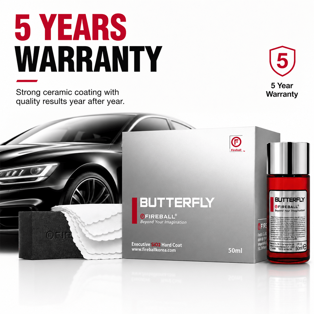 Fireball Butterfly Ceramic Coating 50ml | 5 Years SiO₂ Hard Coat - Detailing Essentials
