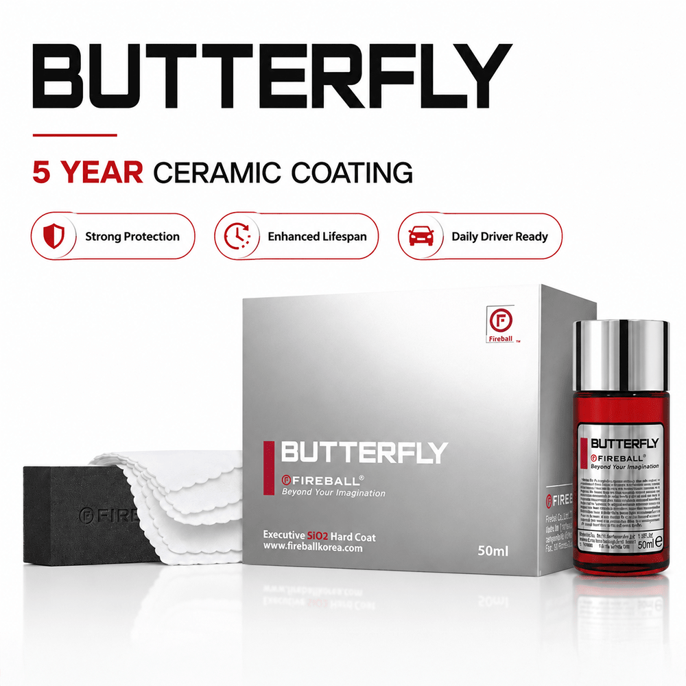 Fireball Butterfly Ceramic Coating 50ml | 5 Years SiO₂ Hard Coat - Detailing Essentials
