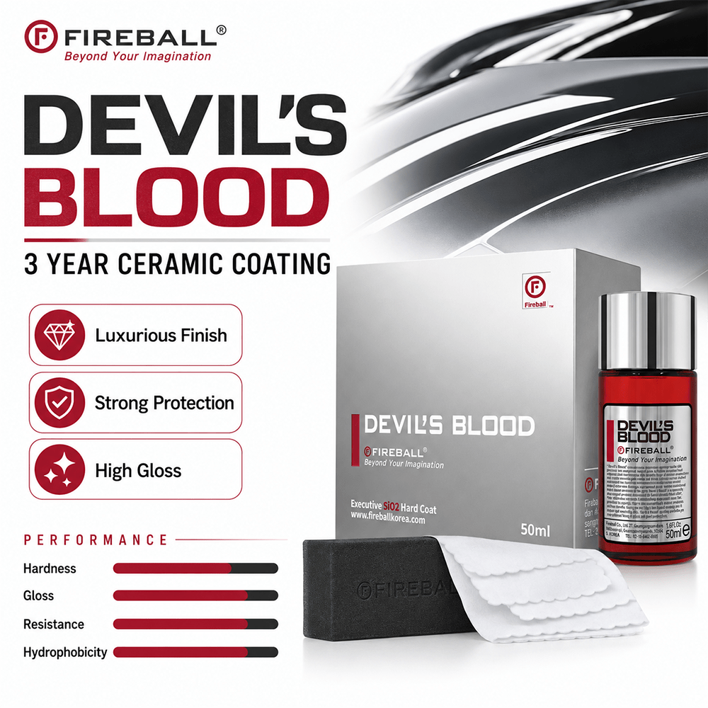Fireball Devil’s Blood Ceramic Coating 50ml | 3 Years Paint Protection - Detailing Essentials