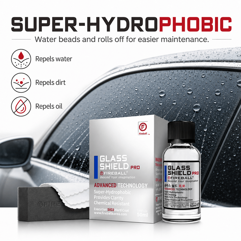 Fireball Glass Shield Pro 50ml | Windshield & Glass Coating - Detailing Essentials