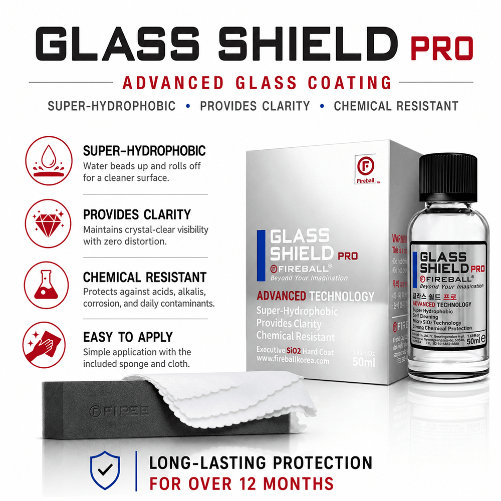 Fireball Glass Shield Pro 50ml | Windshield & Glass Coating - Detailing Essentials