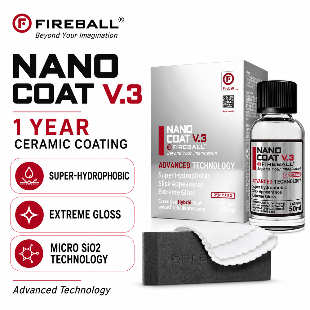 Fireball Nano Coat V.3 Ceramic Coating 50ml | 1 Year Paint Protection - Detailing Essentials
