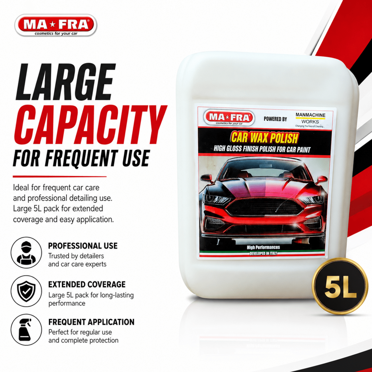 MA - FRA Car Wax Polish | Synthetic Protective Wax for High Gloss Shine - Detailing Essentials