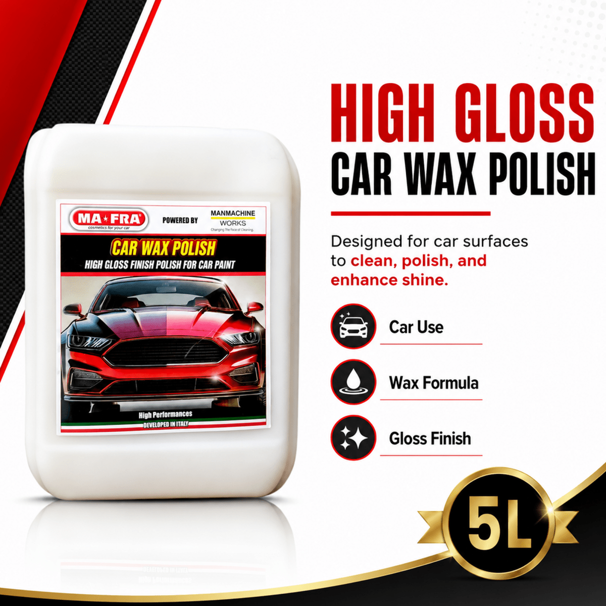 MA - FRA Car Wax Polish | Synthetic Protective Wax for High Gloss Shine - Detailing Essentials