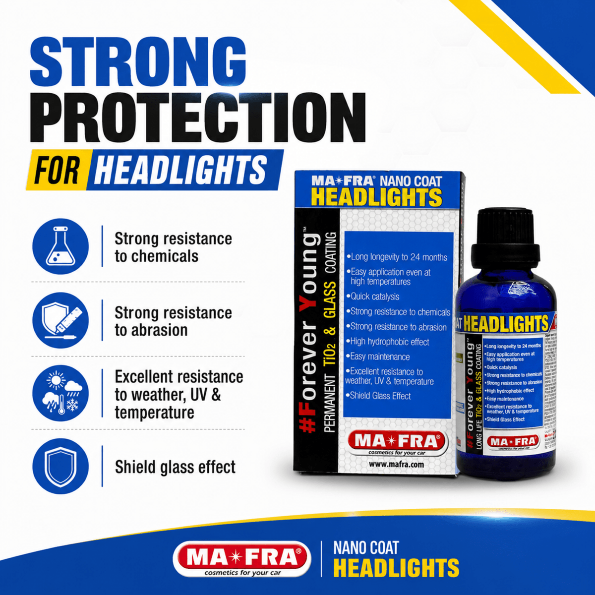 MA - FRA Forever Young TiO2 Headlight Lens Coating & Restorer 100g - Detailing Essentials