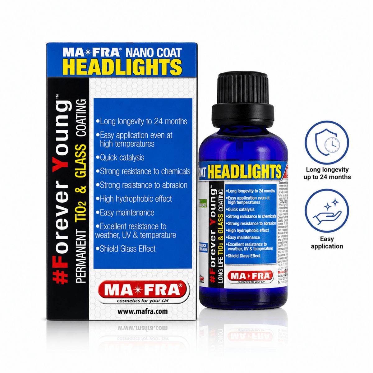 MA - FRA Forever Young TiO2 Headlight Lens Coating & Restorer 100g - Detailing Essentials