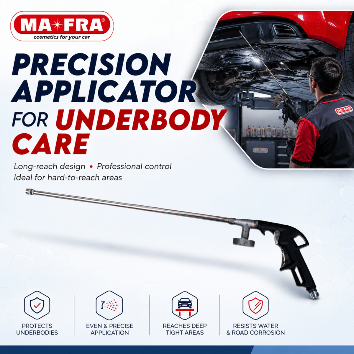 MA - FRA High Pressure Water Spray Gun for Lubrigraph | Steel Car Wash Cleaning Gun - Detailing Essentials