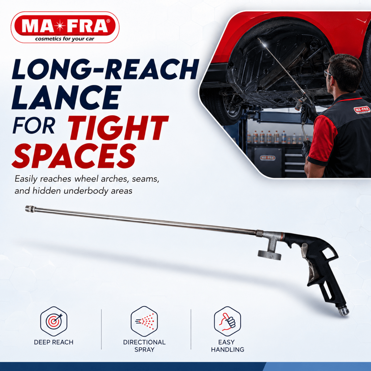 MA - FRA High Pressure Water Spray Gun for Lubrigraph | Steel Car Wash Cleaning Gun - Detailing Essentials