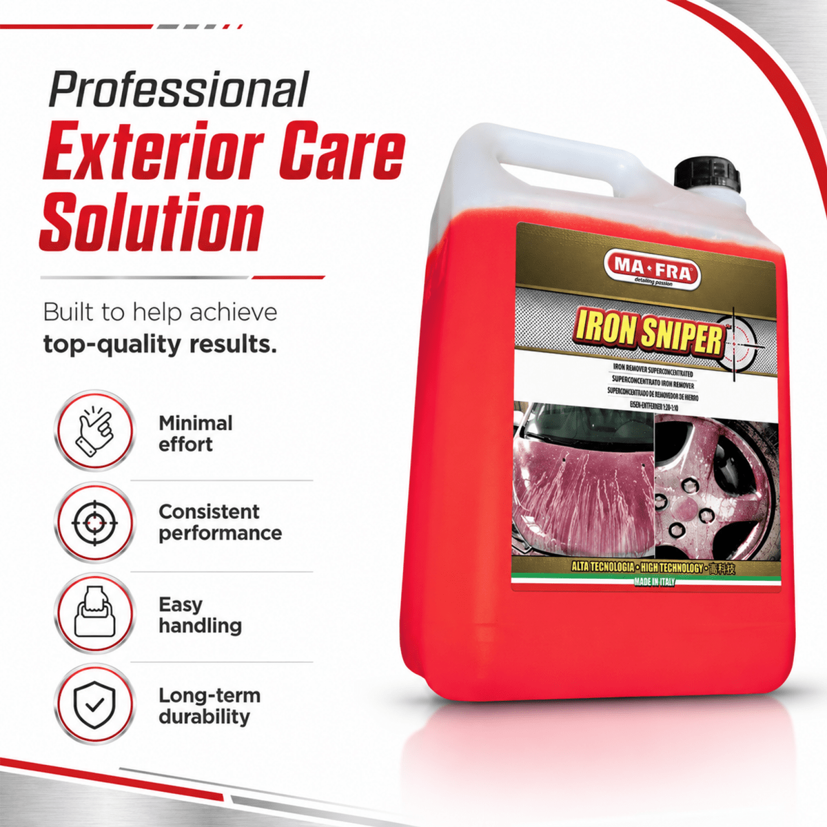 MA - FRA Iron Sniper 5L | Super Concentrated Iron Fallout & Brake Dust Remover - Detailing Essentials