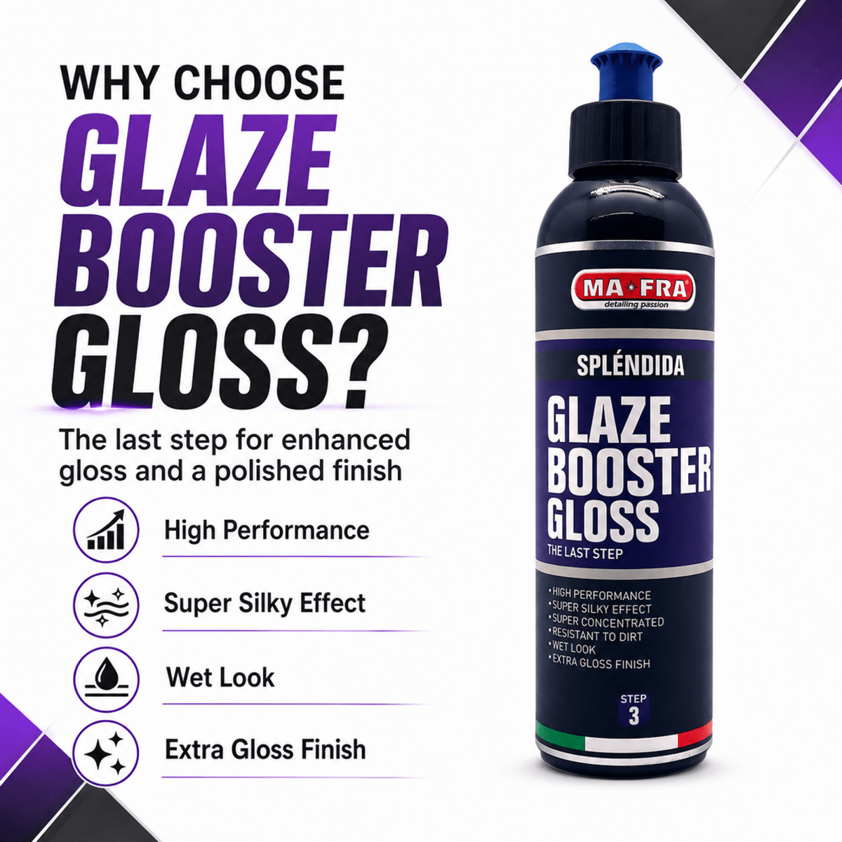 MA - FRA Splendida Glaze Booster Gloss 500ml | Silicone - Free Wax Sealant - Detailing Essentials