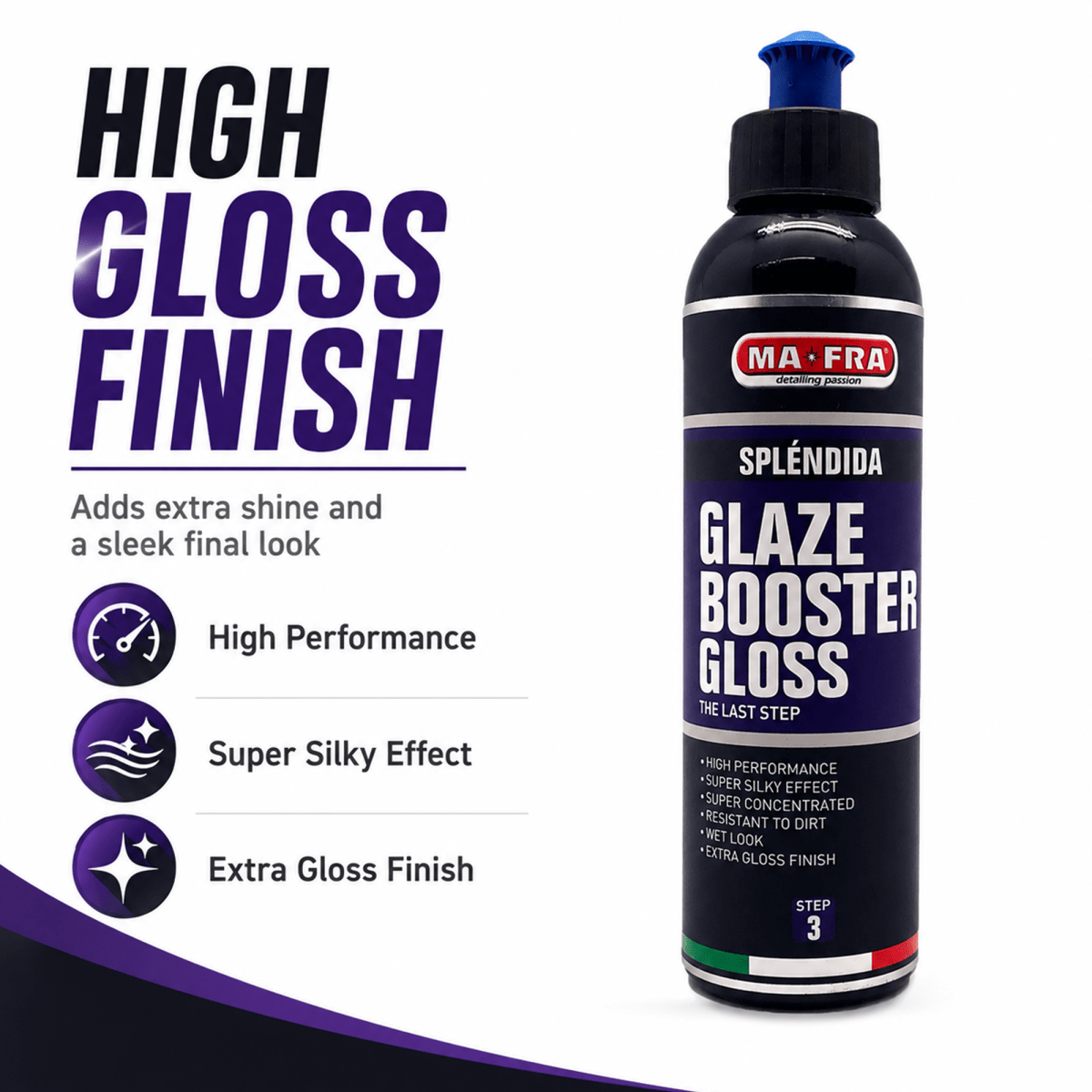 MA - FRA Splendida Glaze Booster Gloss 500ml | Silicone - Free Wax Sealant - Detailing Essentials