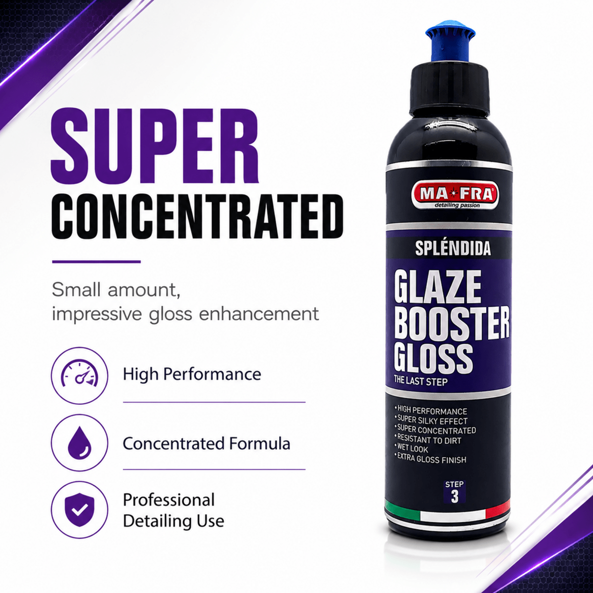 MA - FRA Splendida Glaze Booster Gloss 500ml | Silicone - Free Wax Sealant - Detailing Essentials