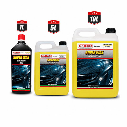 Mafra, 1 L Super Wax, Synthetic Wax, Long Lasting And High Performance, Eco - Friendly And Safe To Use With Dilution Ratio 1:9 Via Foam Gun (wash Up To 100 Times) - Detailing Essentials