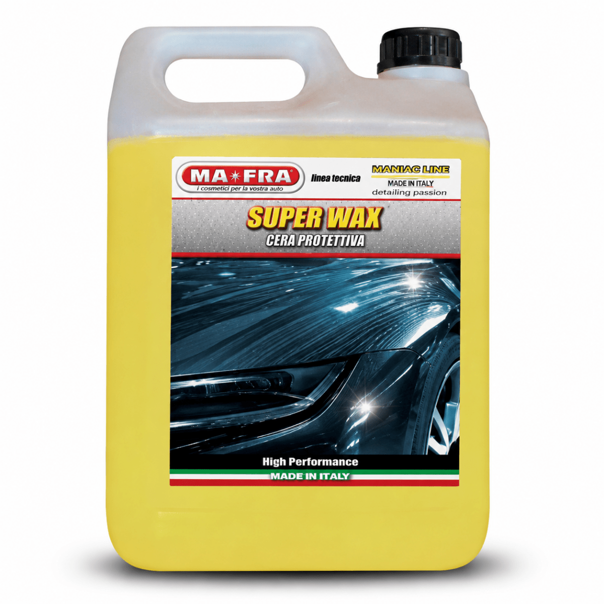 Mafra, 1 L Super Wax, Synthetic Wax, Long Lasting And High Performance, Eco - Friendly And Safe To Use With Dilution Ratio 1:9 Via Foam Gun (wash Up To 100 Times) - Detailing Essentials