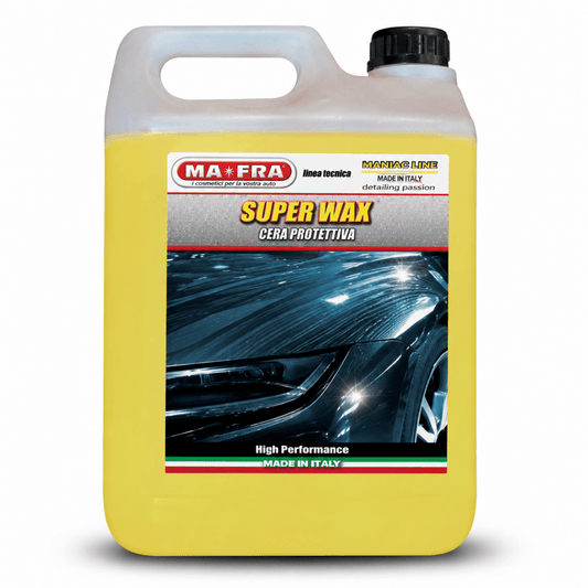 Mafra, 1 L Super Wax, Synthetic Wax, Long Lasting And High Performance, Eco - Friendly And Safe To Use With Dilution Ratio 1:9 Via Foam Gun (wash Up To 100 Times) - Detailing Essentials
