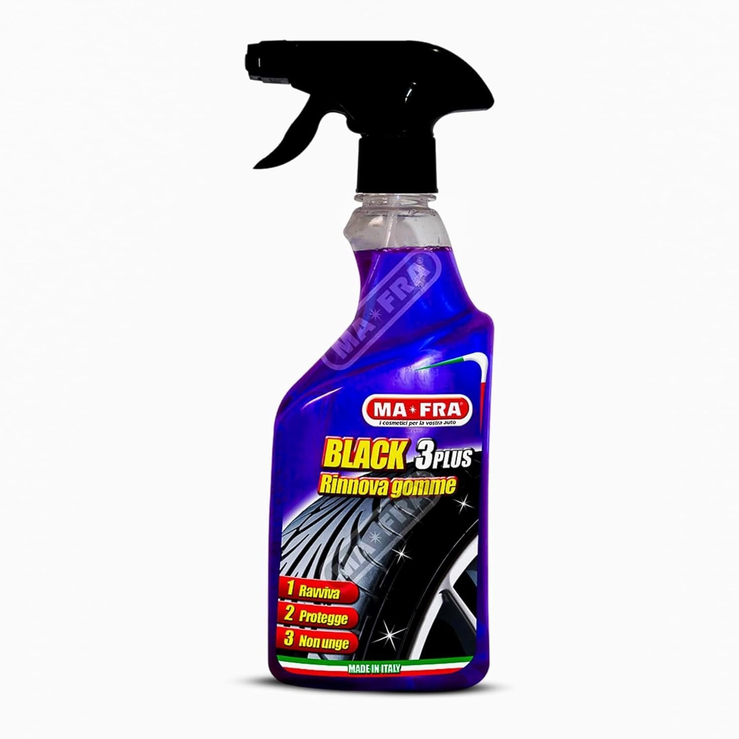 MAFRA Black 3Plus And 500ml Tire Blackener & Shiner | Renews, Softens & Protects Car Tyres - Detailing Essentials