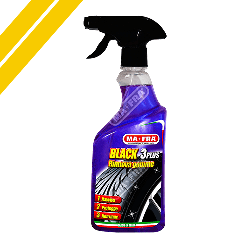 MAFRA Black 3Plus And 500ml Tire Blackener & Shiner | Renews, Softens & Protects Car Tyres - Detailing Essentials