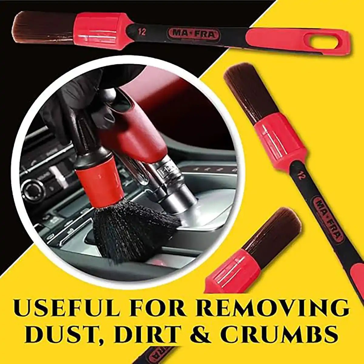 Mafra Brush Red - Exterior 16 Mm And Brush For Professional Detailing Tools - Detailing Essentials