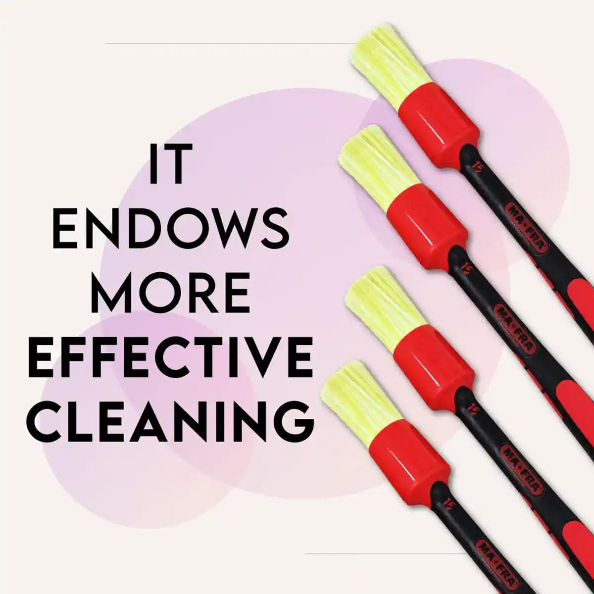 Mafra Brush White - Interior 24mm And Brush For Professional Detailing Tools - Detailing Essentials