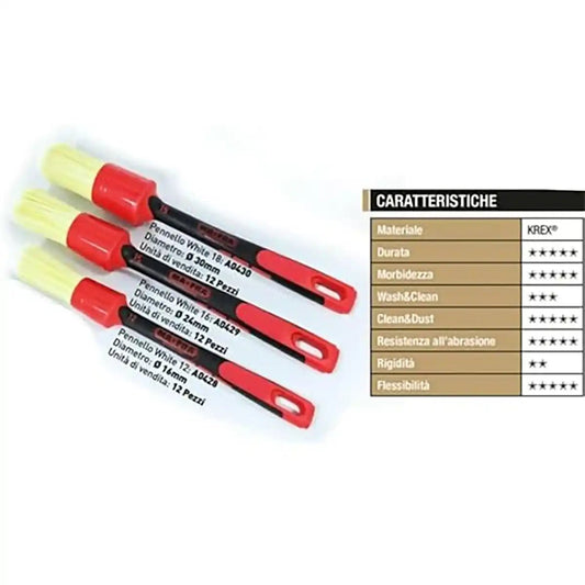 Mafra Brush White - Interior 30mm And Brush For Professional Detailing Tools - Detailing Essentials
