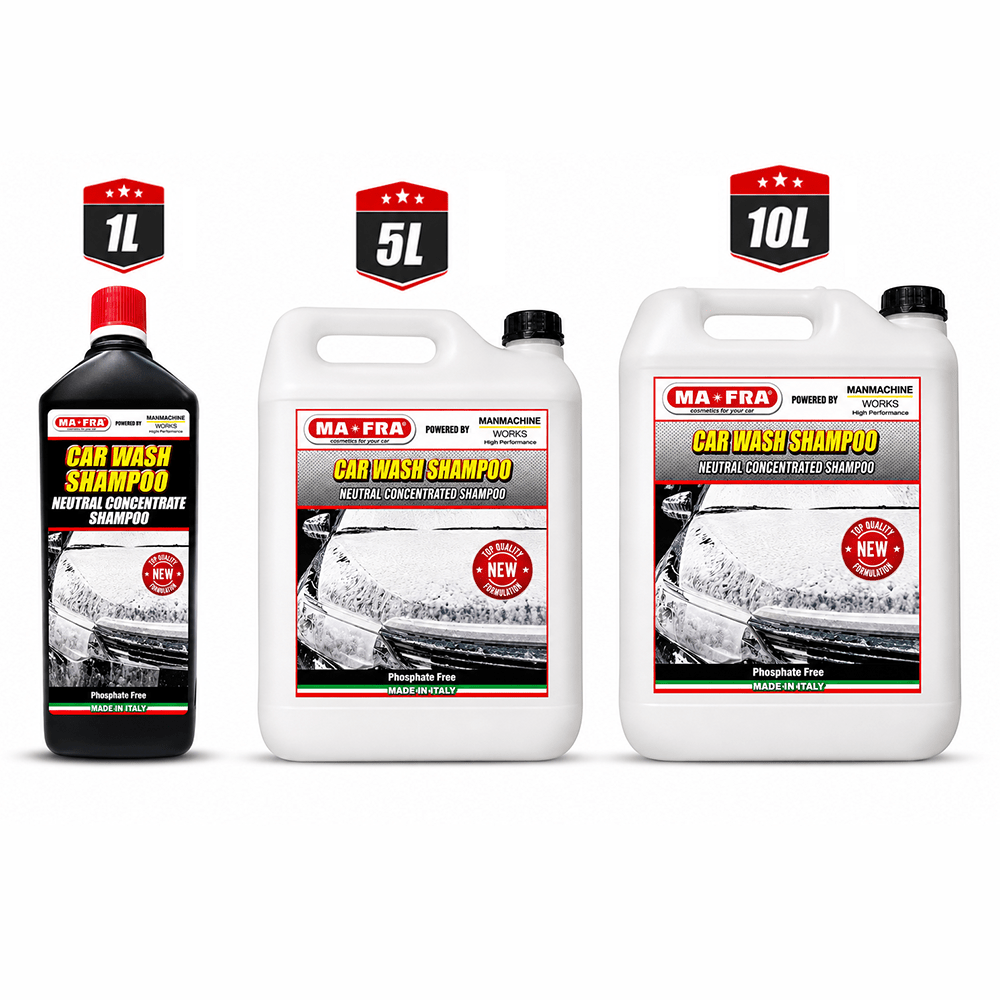Mafra Car Wash Shampoo Mafra (1 Litre) | Remove Tough Dirt And Stains | Safe On Paint Deep Cleaning | - Detailing Essentials
