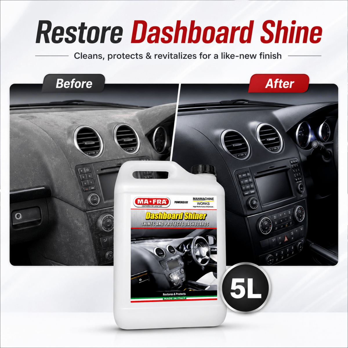 Mafra Dashboard Shiner Evo And Dashboard Care For Professional Interior Care - Detailing Essentials