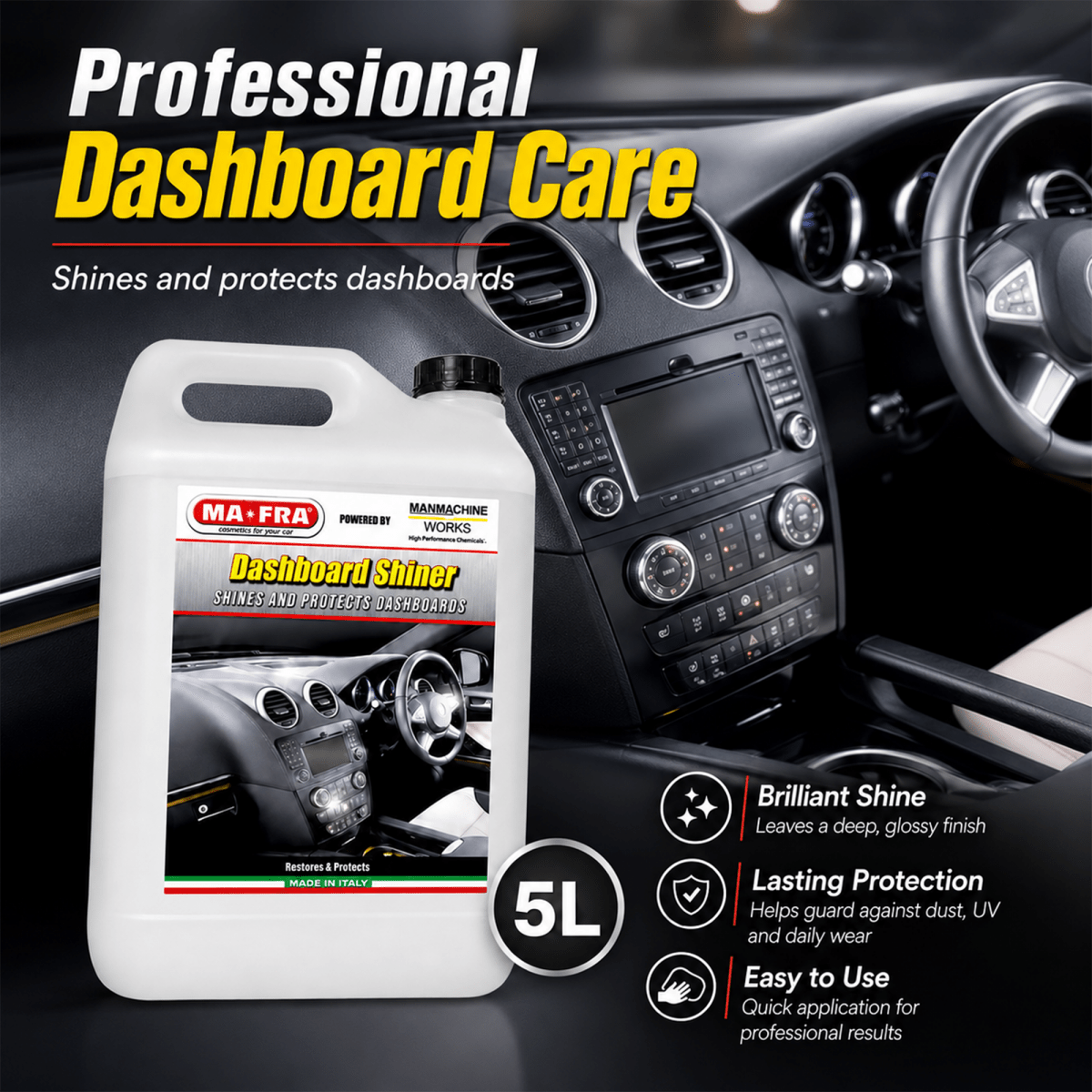 Mafra Dashboard Shiner Evo And Dashboard Care For Professional Interior Care - Detailing Essentials