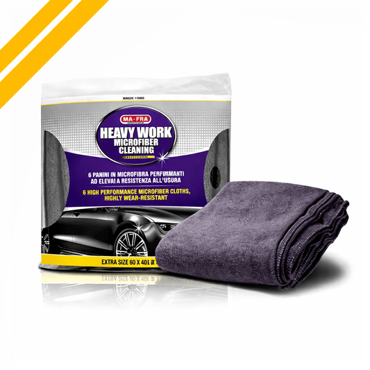 Mafra Heavy Duty Microfiber Cloth 60X40 (6 Piece Set) And Cloth For Professional Detailing Tools - Detailing Essentials