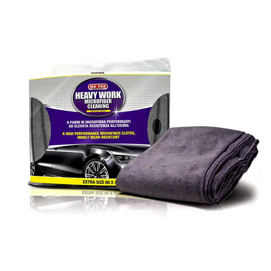 Mafra Heavy Duty Microfiber Cloth 60X40 (6 Piece Set) And Cloth For Professional Detailing Tools - Detailing Essentials