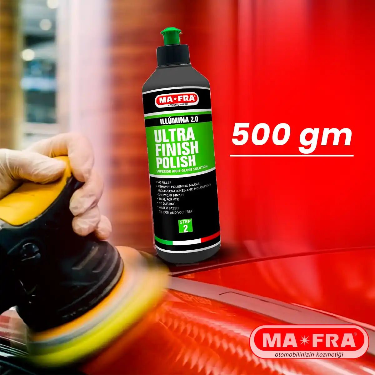 Mafra Illumina 2.0 Ultra Finish Polish - High Gloss & Paint Correction Car Polish - Detailing Essentials