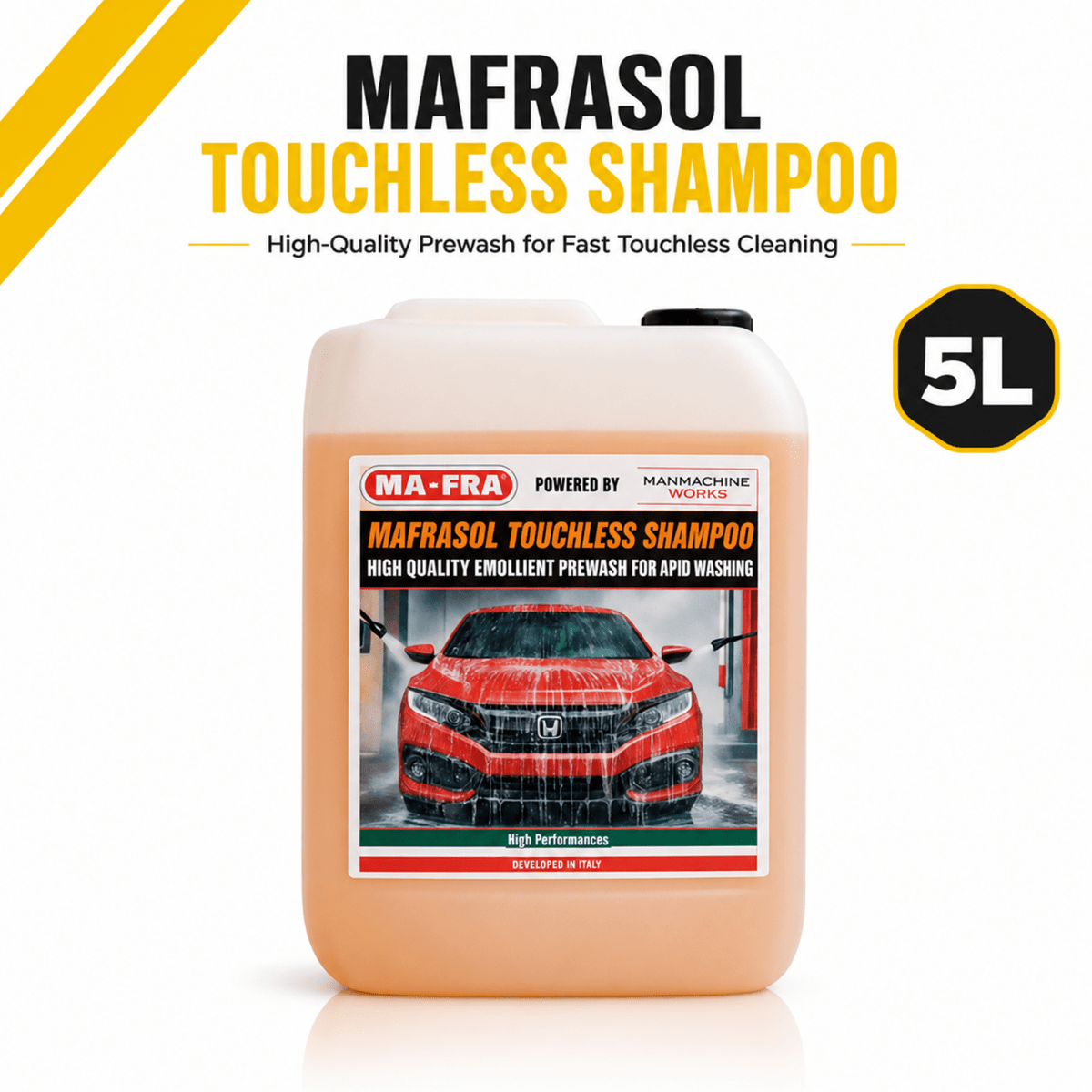 Mafra Mafrasol Touchless Shampoo 5L | High - quality Prewash | Touchless Cleaning For Cars & Trucks - Detailing Essentials