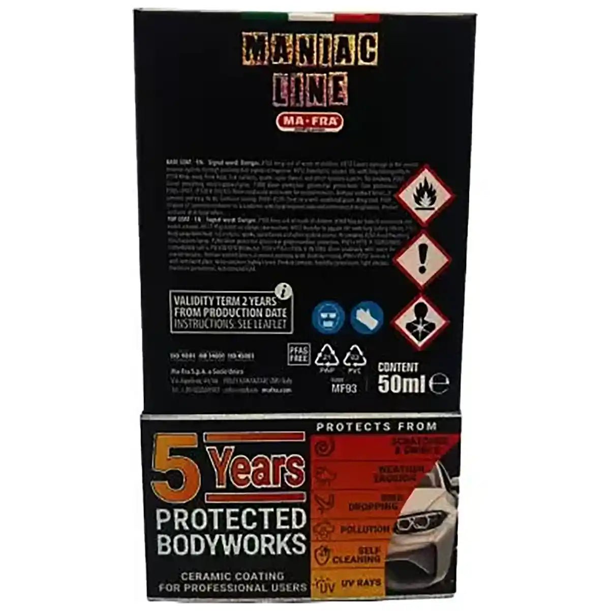 Mafra Maniac 5 Year Coating And Ceramic Coating For Professional Exterior Care - Detailing Essentials