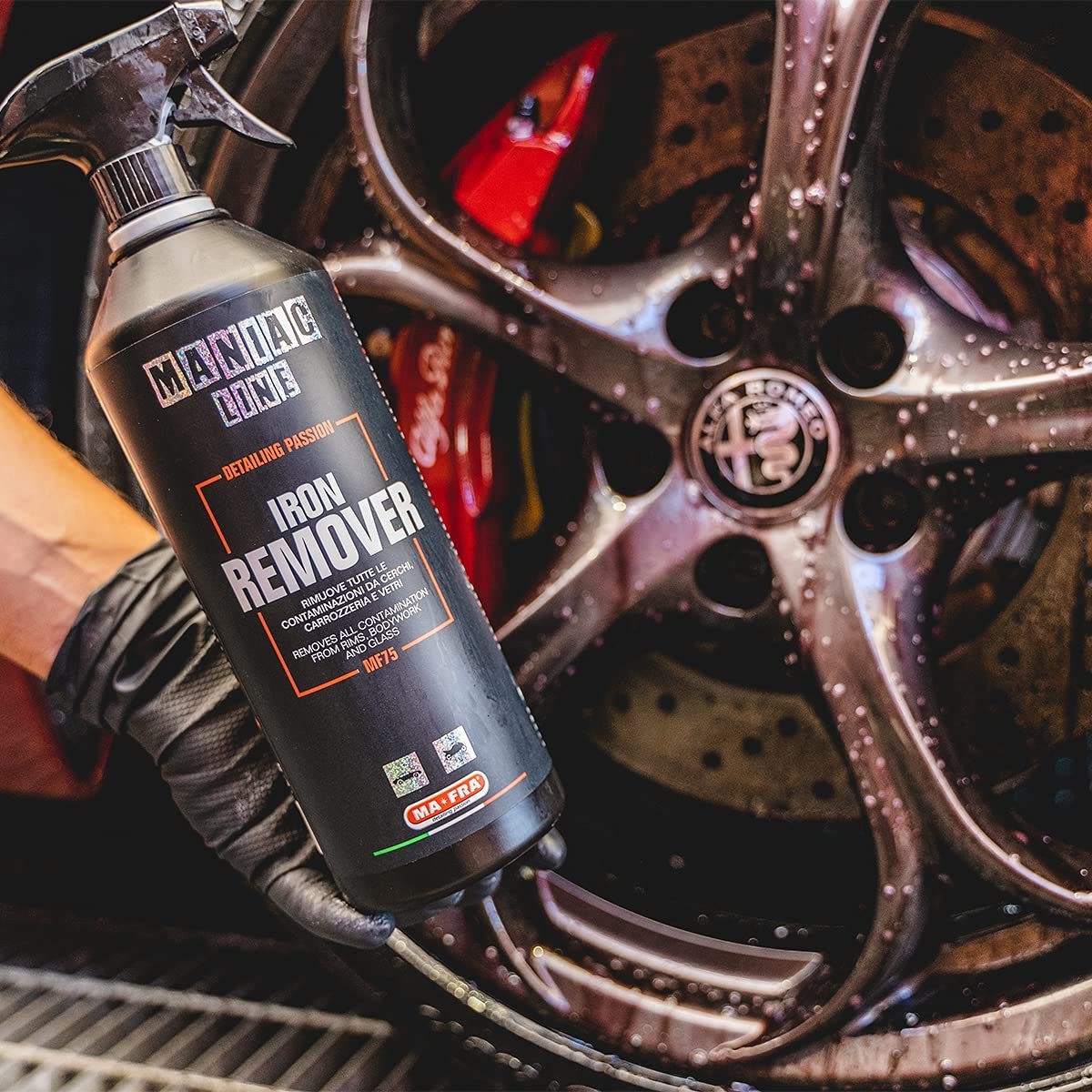 Mafra Maniac Line Iron Remover | Removes Iron Contaminants From Wheels, Bodywork & Glass | Safe For Chrome & Painted Surfaces - Detailing Essentials