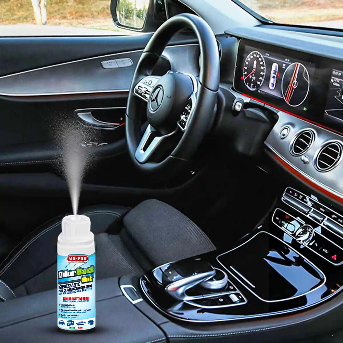 Mafra Odorbact - Antibacterial Odor Eliminator For Car Interiors And Air Conditioning Systems - Detailing Essentials