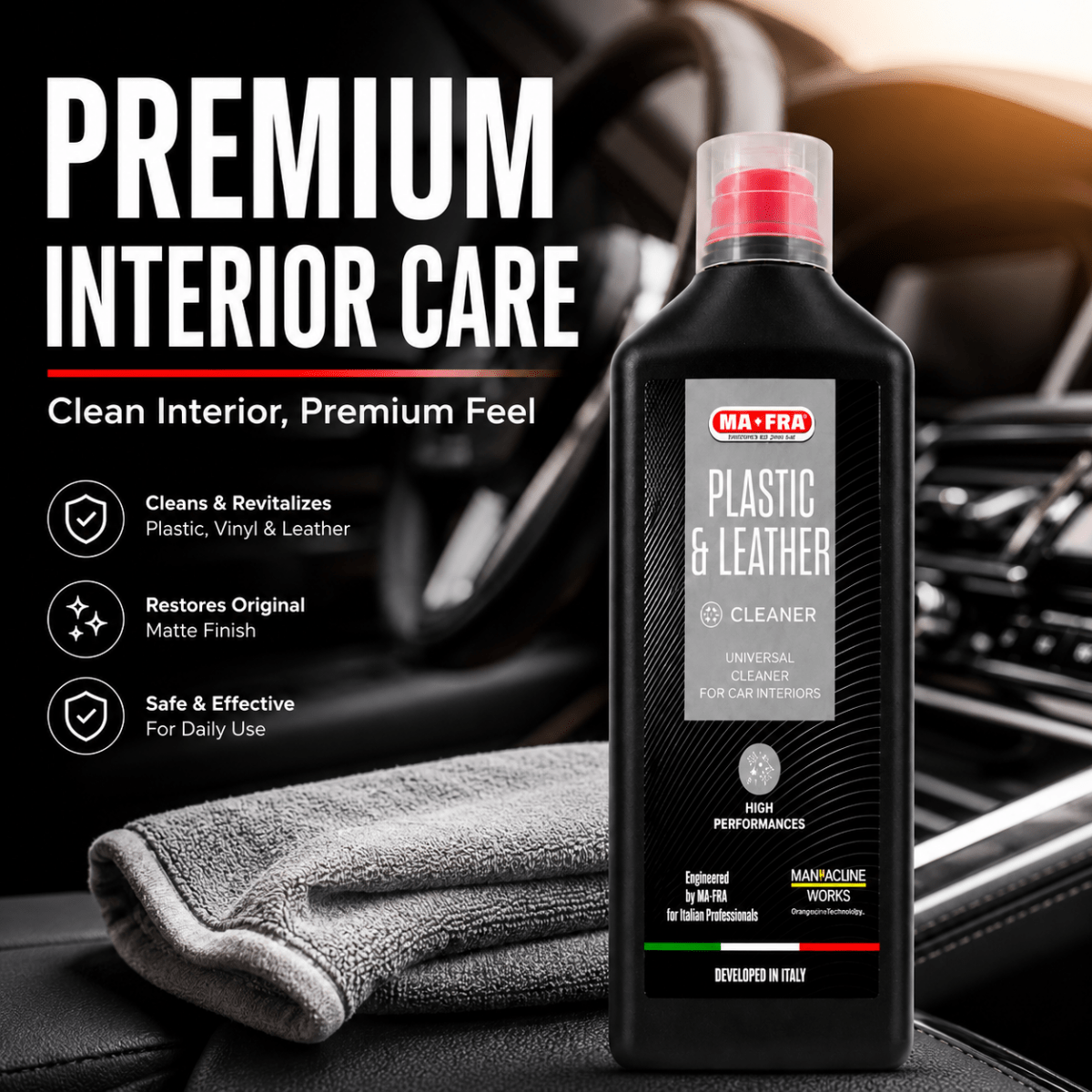 Mafra Plastic And Leather Cleaner And Cleaner For Professional Interior Care - Detailing Essentials