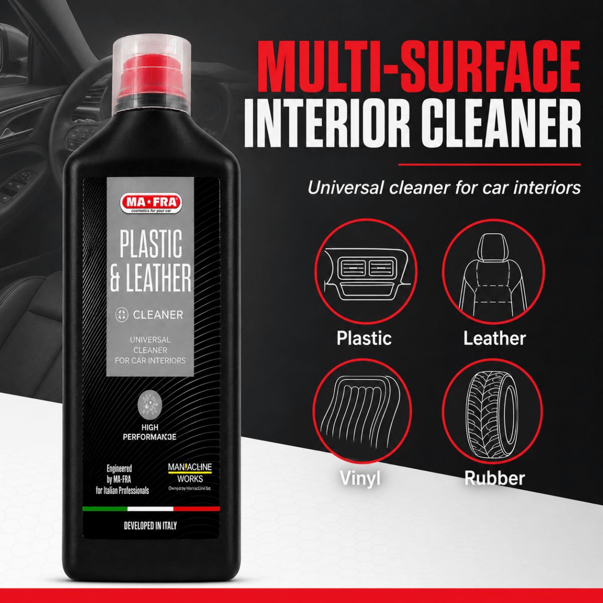 Mafra Plastic And Leather Cleaner And Cleaner For Professional Interior Care - Detailing Essentials