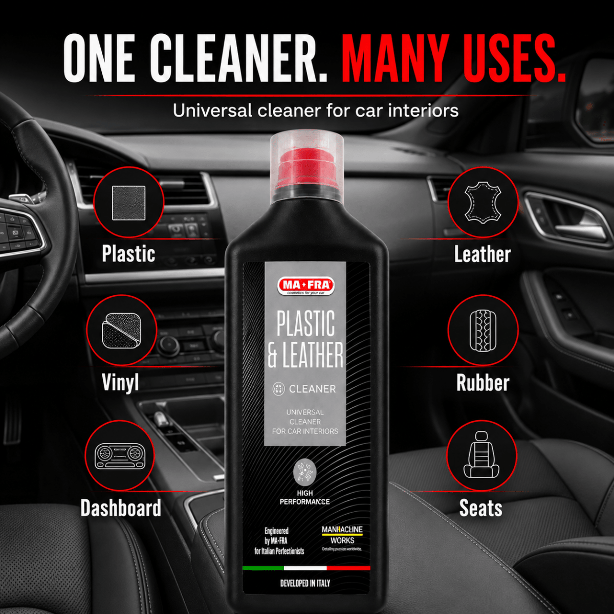 Mafra Plastic And Leather Cleaner And Cleaner For Professional Interior Care - Detailing Essentials
