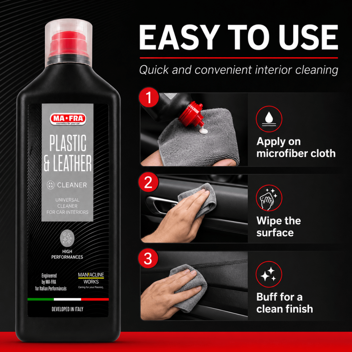 Mafra Plastic And Leather Cleaner And Cleaner For Professional Interior Care - Detailing Essentials