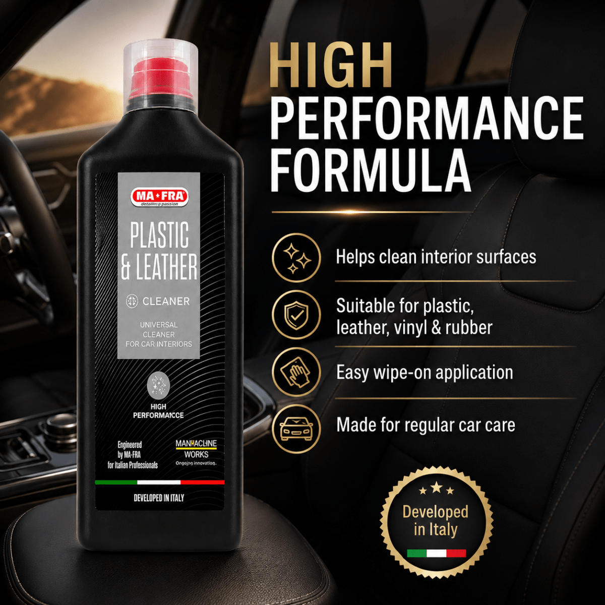 Mafra Plastic And Leather Cleaner And Cleaner For Professional Interior Care - Detailing Essentials