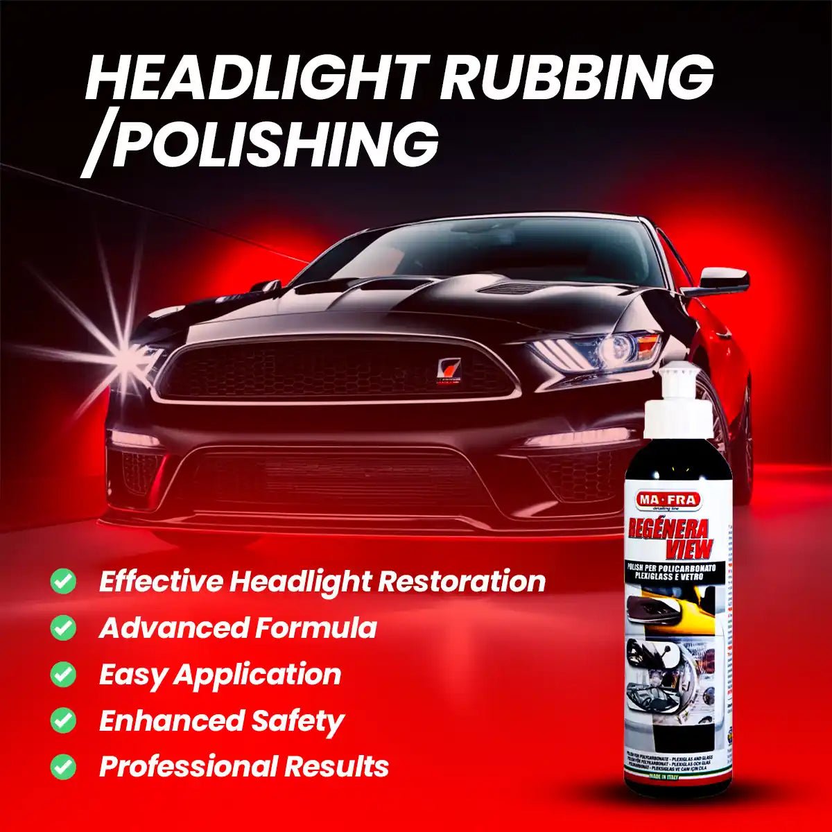 Mafra Regenera View And Headlight Cleaner For Professional Exterior Care - Detailing Essentials
