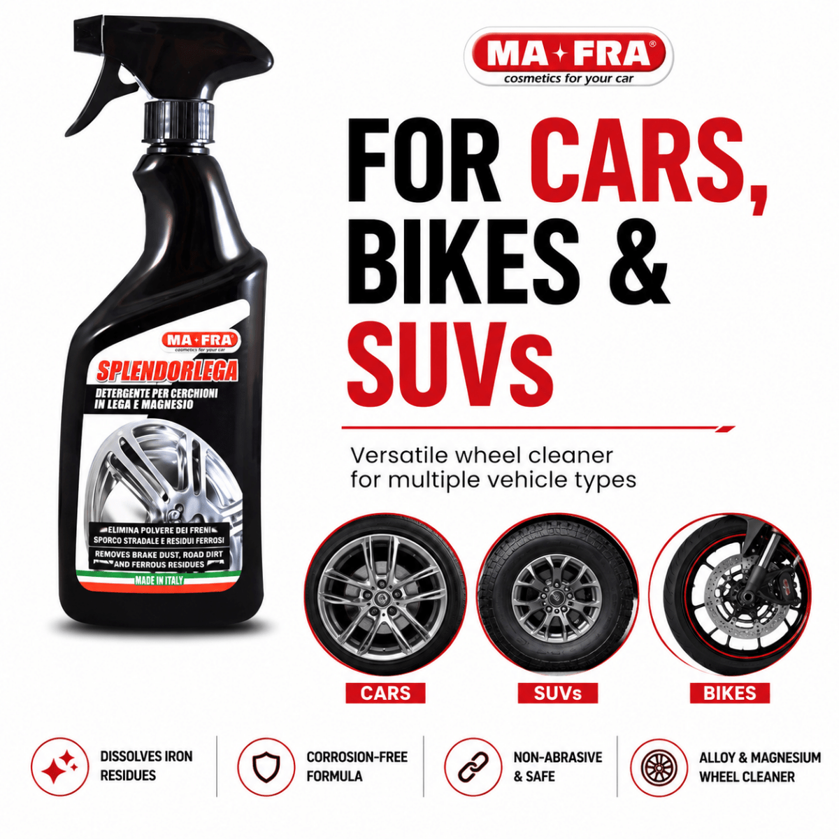 Mafra Splendorlega (500 ml) and Tyre & Alloy Cleaner for Professional Exterior Care - Detailing Essentials