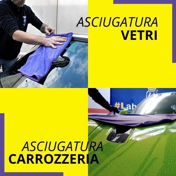 Mafra Super Dryer Microfiber Cloth 620GSM (60x80cm) | Ultra Absorbent, Lint & Streak - free Drying Towel For Car, Bike & Windows | Hairless Part For Glass Cleaning - Detailing Essentials