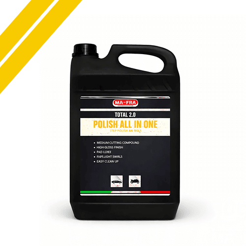 MAFRA Total 2.0 All - in - one Car Polish | Cut, Gloss & Wax | One Step Polish, Microparticle Compound, No Dust, Easy Clean | 1000ml - Detailing Essentials