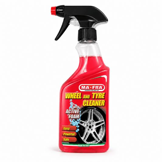 Mafra Wheel & Tyre Cleaner 500ml | Active Foam Alloy Rim & Tyre Cleaner | Removes Brake Dust, Road Grime & Restores Tyre Color | Protects Wheels & Rubber Tyres - Detailing Essentials