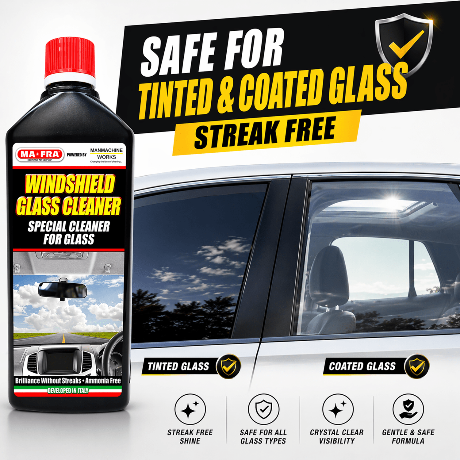 Mafra Windshield Glass Cleaner And Glass Cleaner For Professional Glass Care - Detailing Essentials